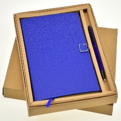 Blue Square Magnet Notebook With  pen
